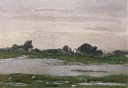William Stott of Oldham River in Flood oil on canvas